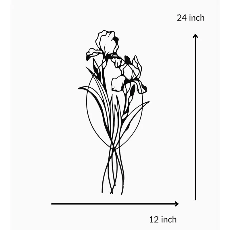 Rose Bunch Black Iron Wall Accent media 5