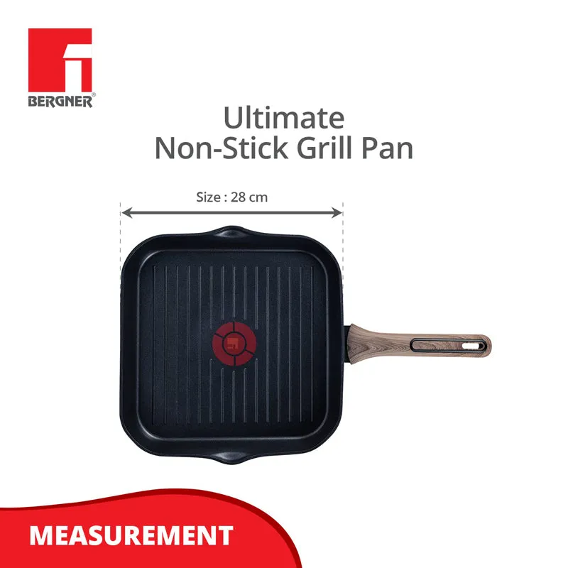 Bergner Ultimate ILag Marble Non-Stick Grillpan (Grey) - 28 CM media 8