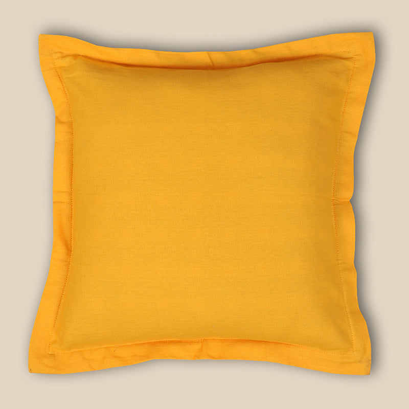 Swayam Tona Printed Cushion Cover (Yellow) - Set of Two media 3