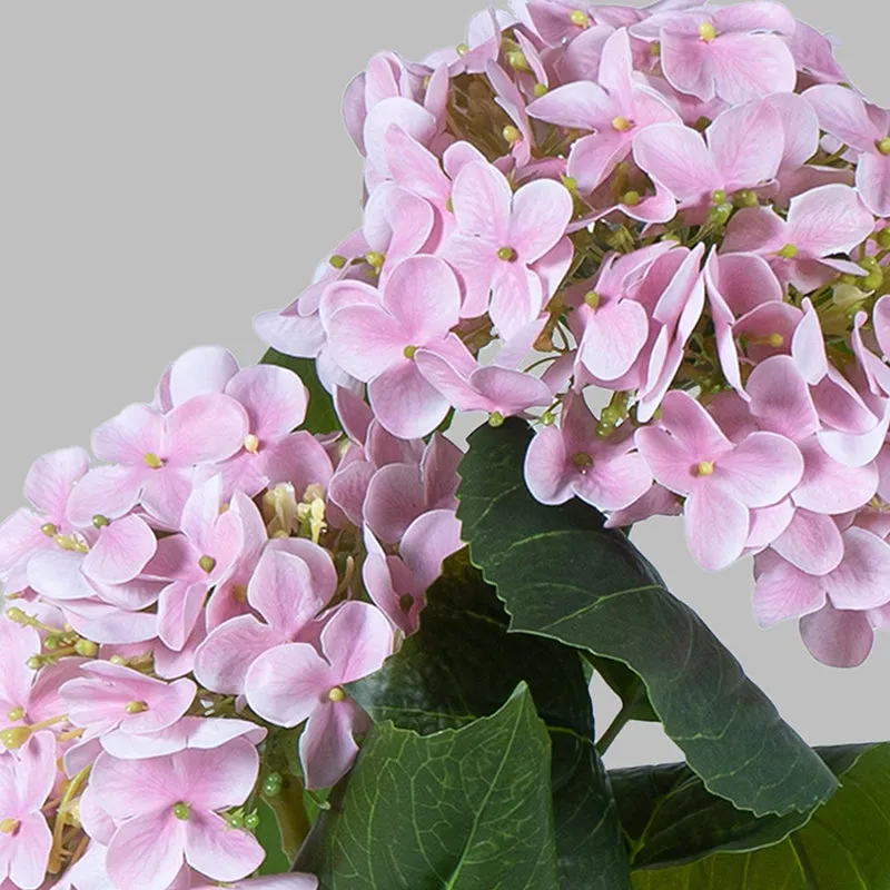 Lyre Artificial Hydrangea With Pot (Purple) - 1.3 Feet media 5