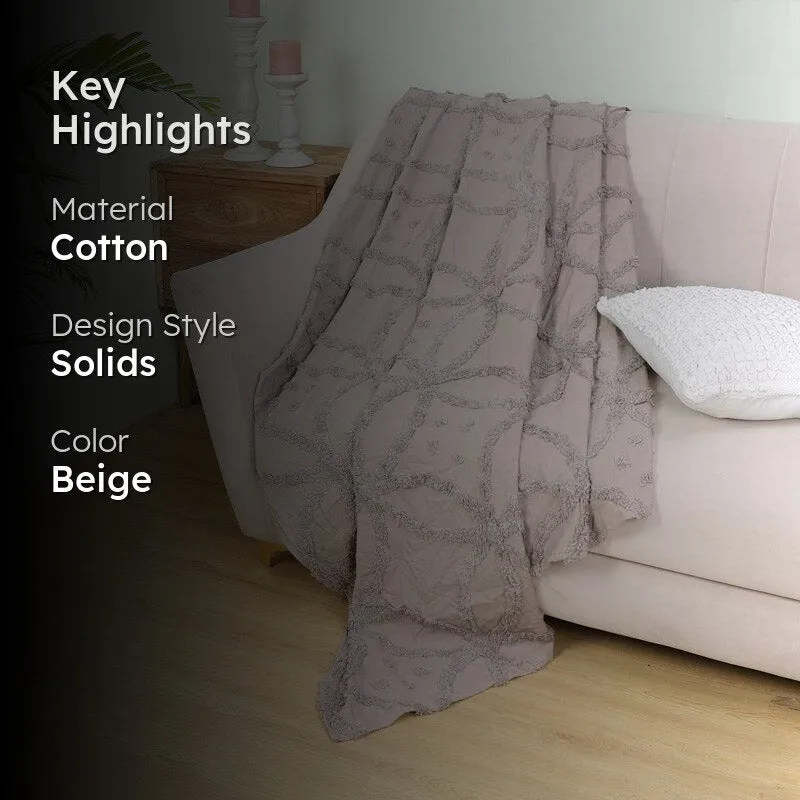 Marigo Cotton Throw - Beige media 2