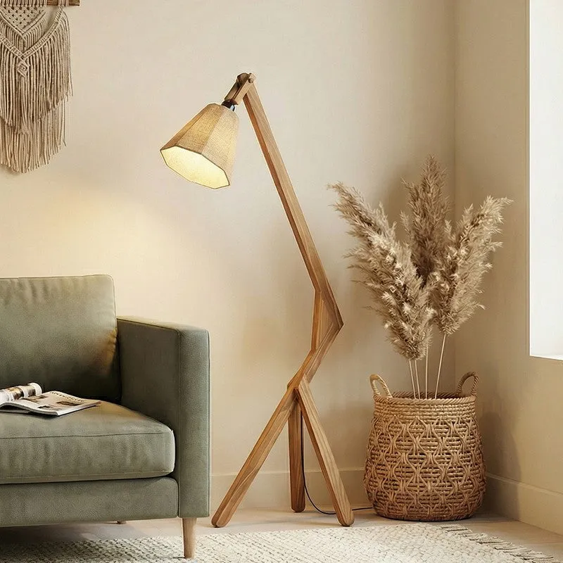 Faye Arched Wooden Floor Lamp media 1