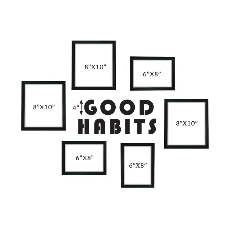Picture of Perfection "Good Habits" Synthetic Photo Frame - Seven Piece Set media 7