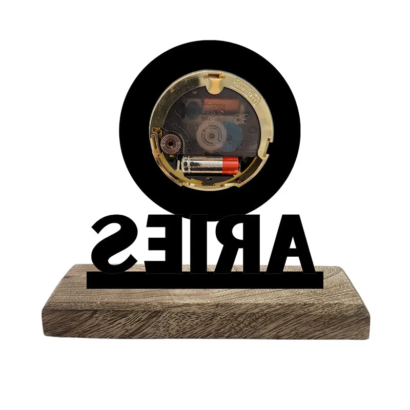 Aries Zodiac Analog Table Clock media 3