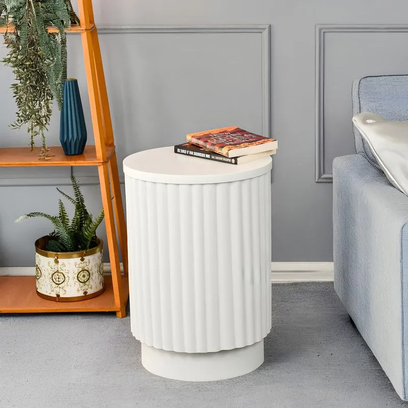 Cynaro Side Table - White media 1