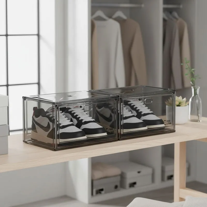 Pair Keep Shoe Rack (Black) - Set Of Two media 1
