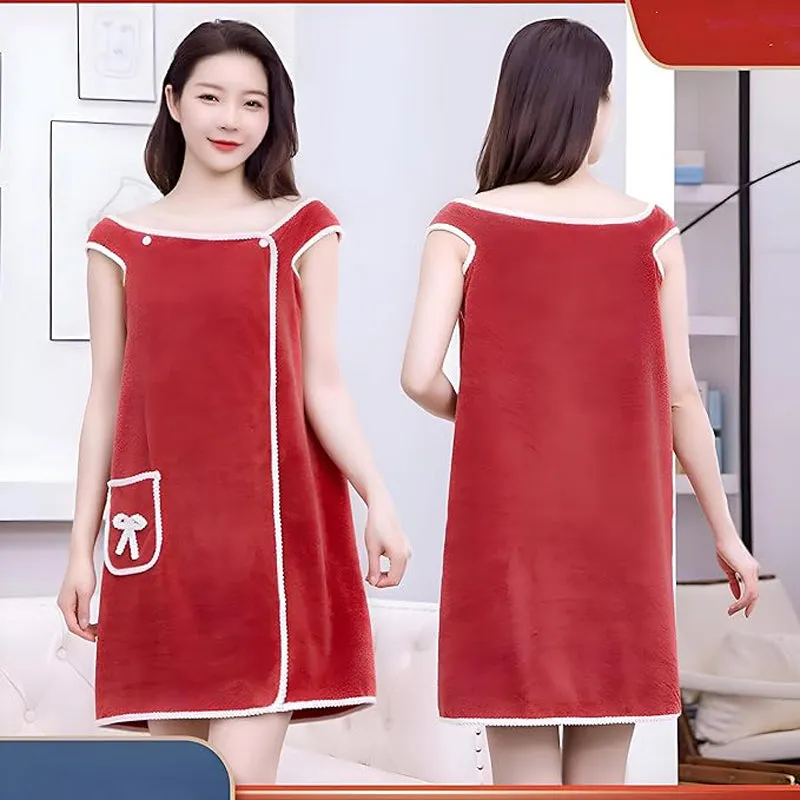 Velvessa Microfiber Bath Wrap - Red media 4