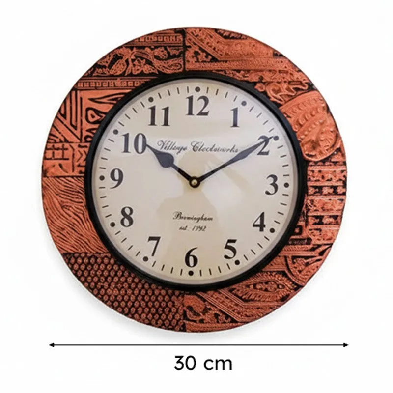 Verano Hand-Painted Wood Wall Clock media 6