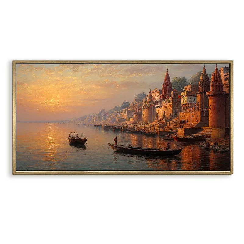 Golden Ghats of Banaras Wall Art media 4