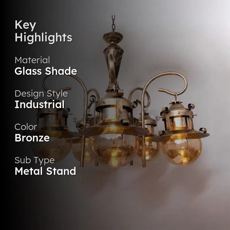 Antique Globe Chandelier media 2