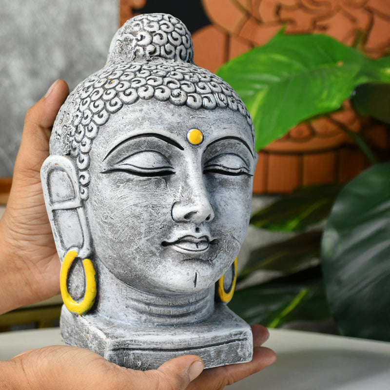 Buddha Dhvani Terracotta Idol - Grey media 4