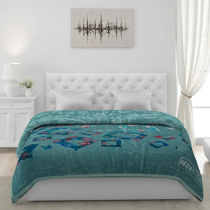 Monte Carlo Mystic Meadow Blanket (Green)- 900 GSM media 4