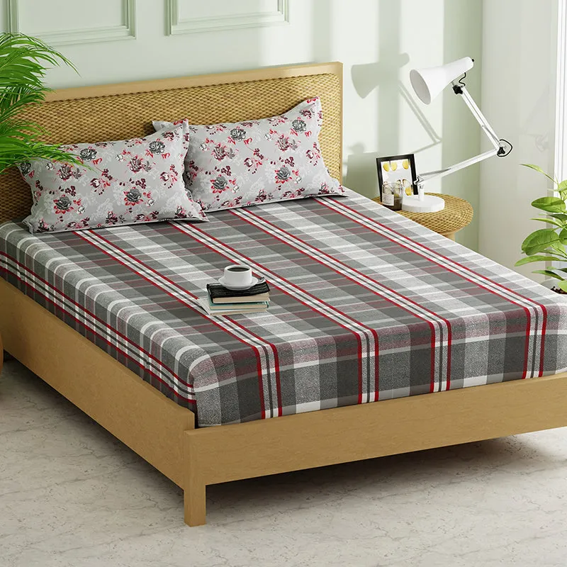 Daedalus Geometric Microfiber Bedsheet - 120 GSM media 1