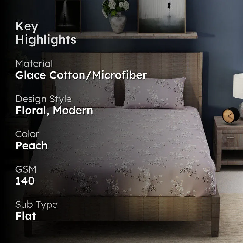 Tiny Bloom Microfiber Bedsheet - 140 GSM media 2