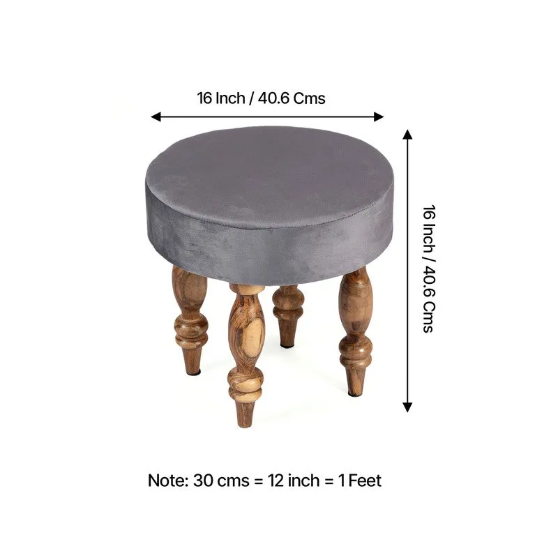 Dunex Sheesham Wooden Bench with Stools (Grey) - Three Piece Set media 13