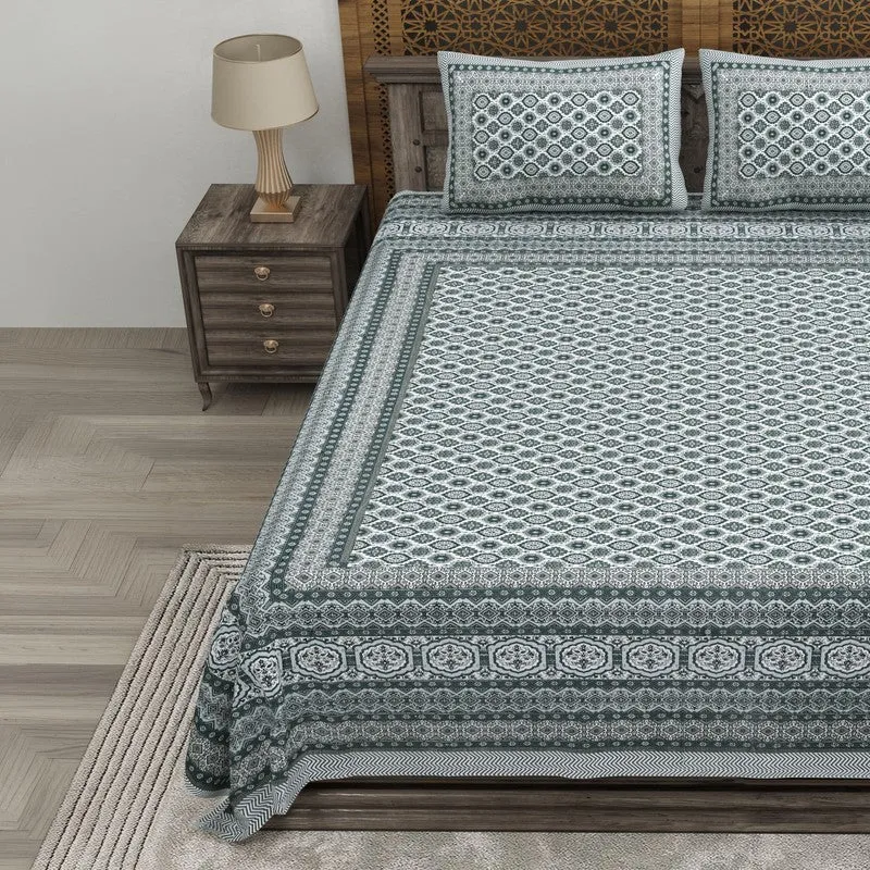 Auraar Cotton Bedsheet (Grey) - 240 TC media 3