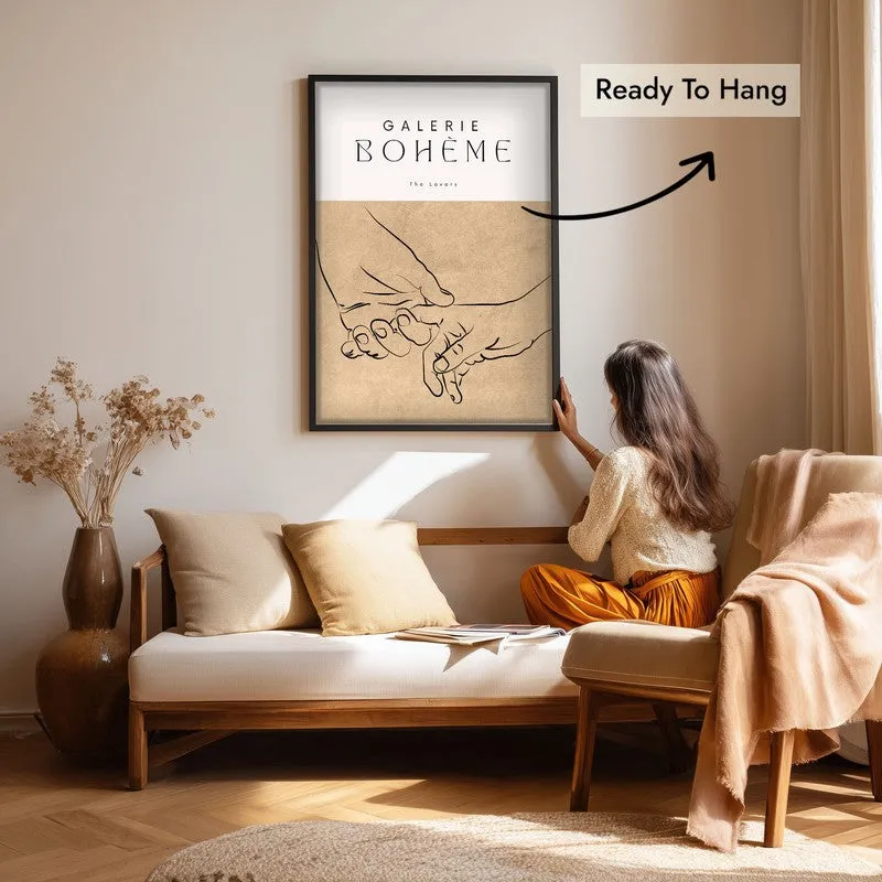 Unspoken Vow Canvas Wall Painting With Black Frame media 7