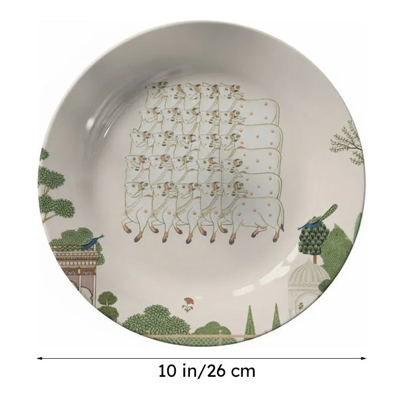 Pichwai Edit Wall Plate - White media 7