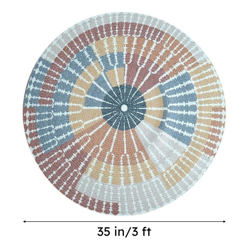 Harsa Boho Round Cotton Rug media 10