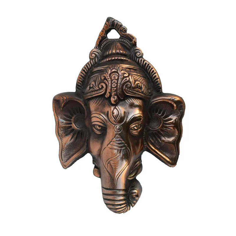 Antique Vigneshawara Religious Metal Wall Accent media 3