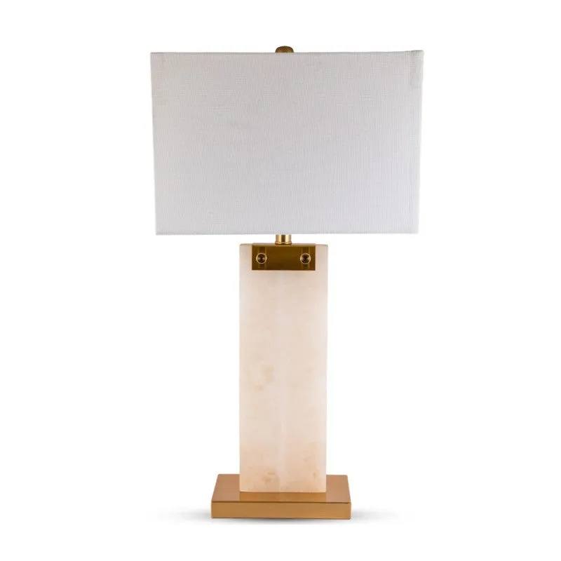 AarviDecor Zayden Classic Marble Table Lamp - White media 4