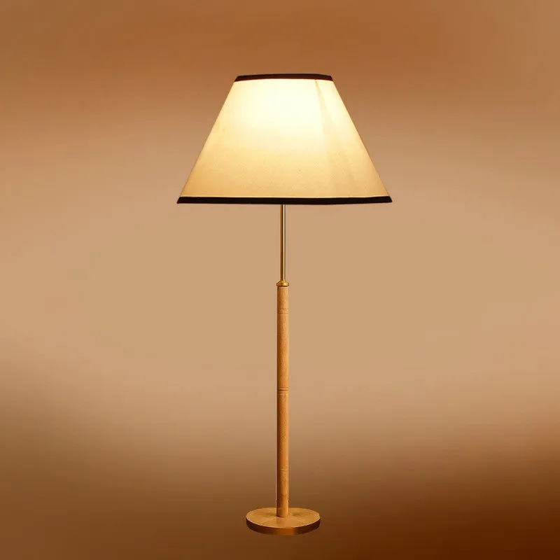 Earth Tone Wooden Floor Lamp - White & Black media 6