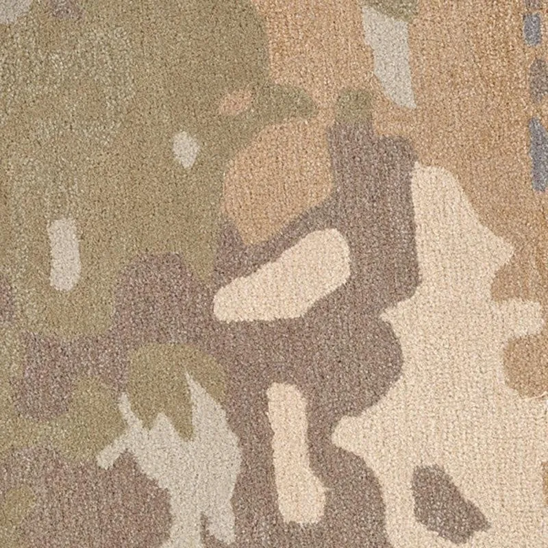 Sobek Hand Tufted Abstract Wool & Nylon Carpet - Grey & Green media 4