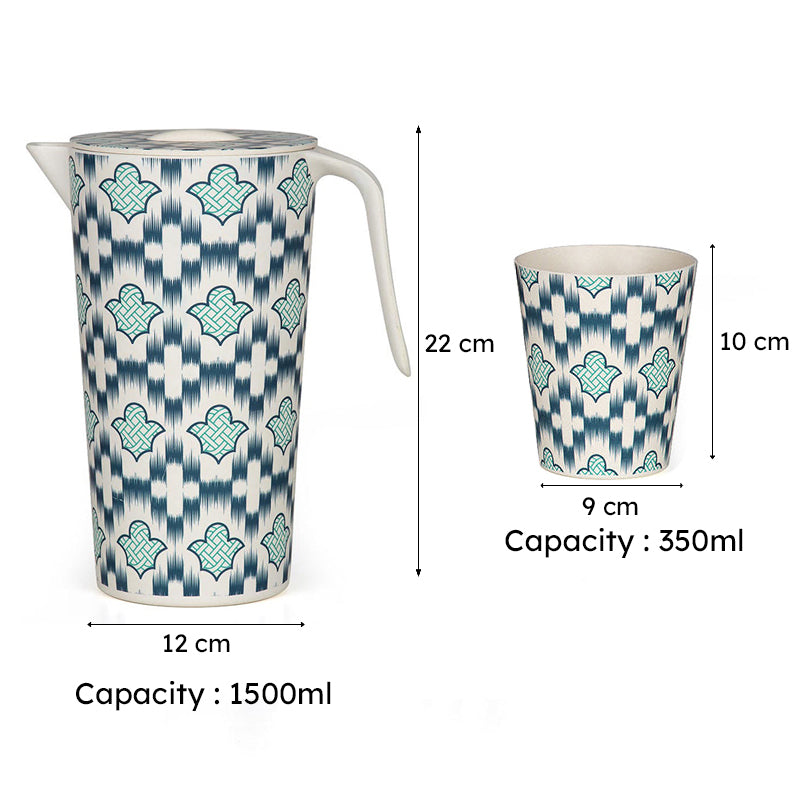 India Circus Amaranth Jug & Glass Set (1500 mL/350 mL) - Five Piece Set media 8
