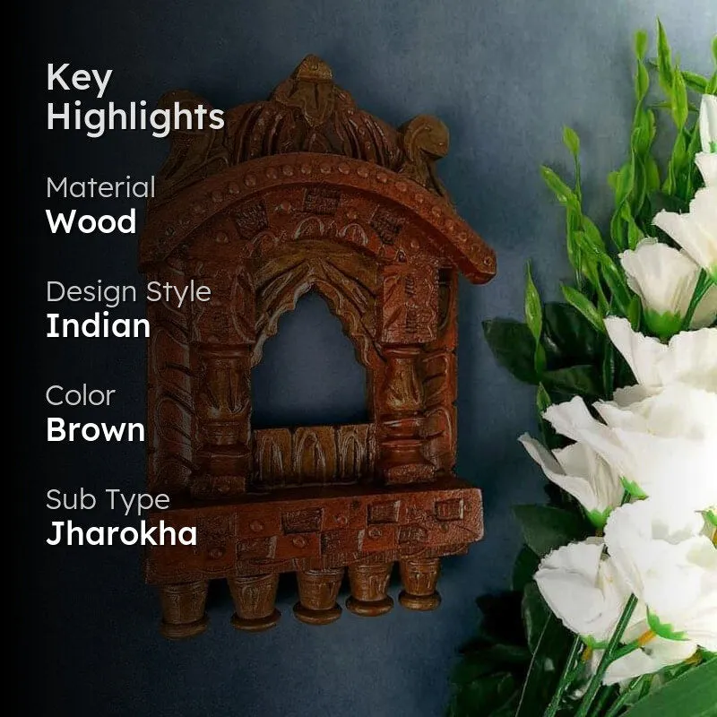 Trimara Jharokha Wooden Wall Accent media 2