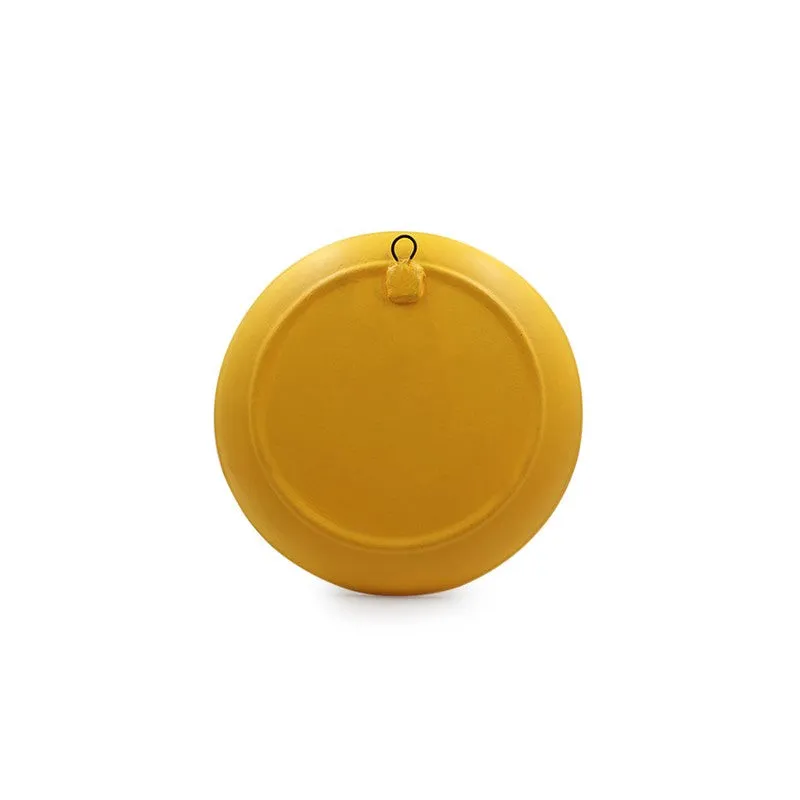 Niara Handpainted Wall Plate (Yellow) - Set Of Two media 5