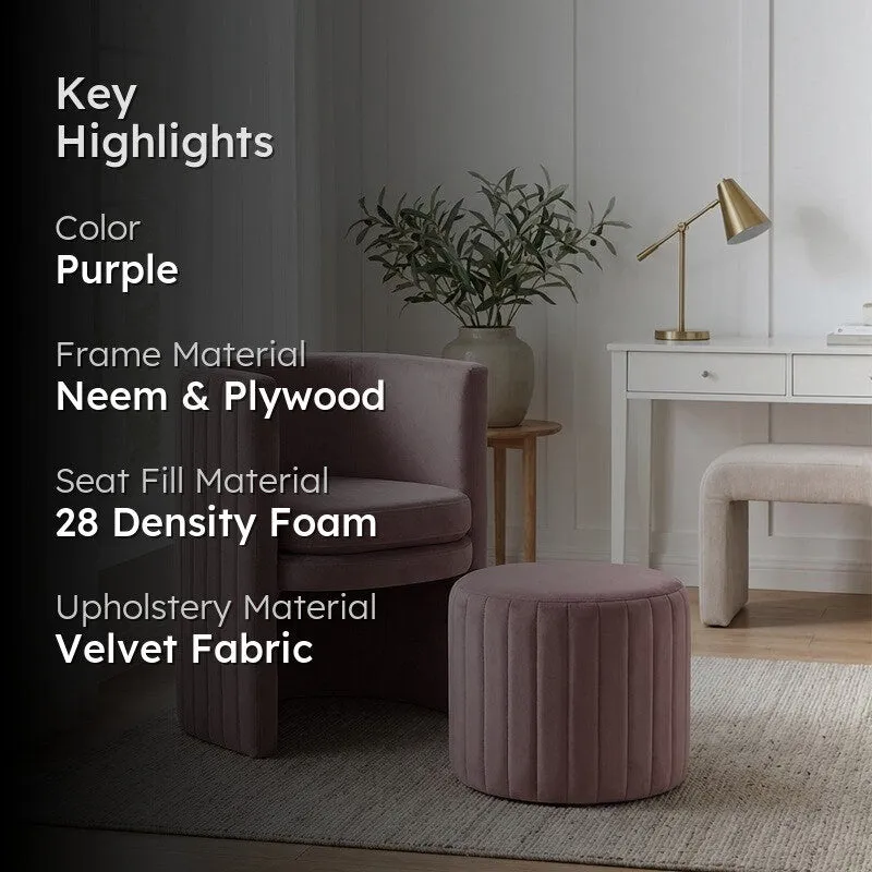 Arvella Neem Wood Accent Chair (Purple) - Two Piece Set media 2