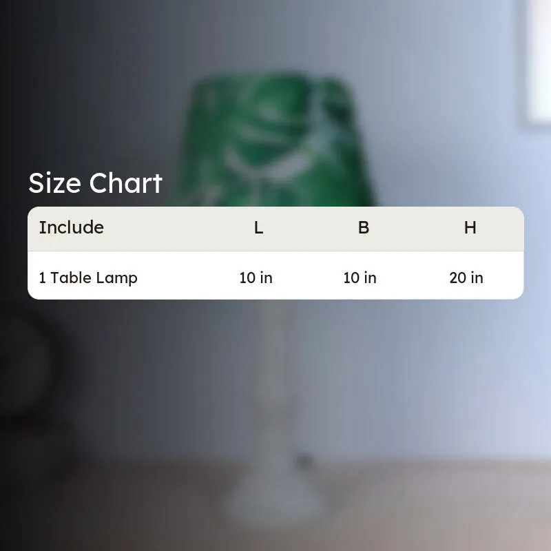 Kaizen Coil Printed Mango Wood Table Lamp - Green,White media 6