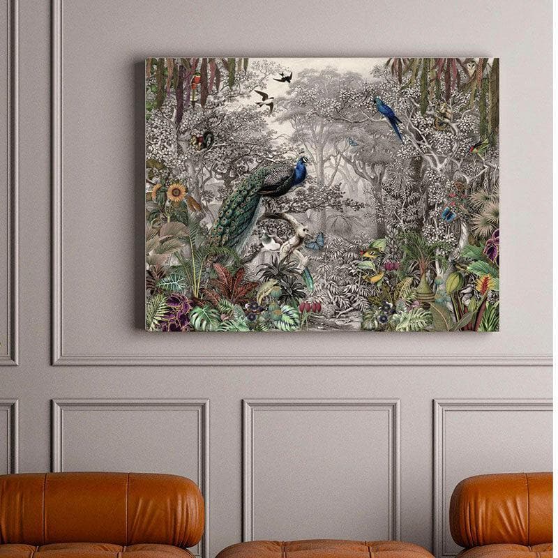 Tropical Forest Canvas Wall Painting - Gallery Wrap