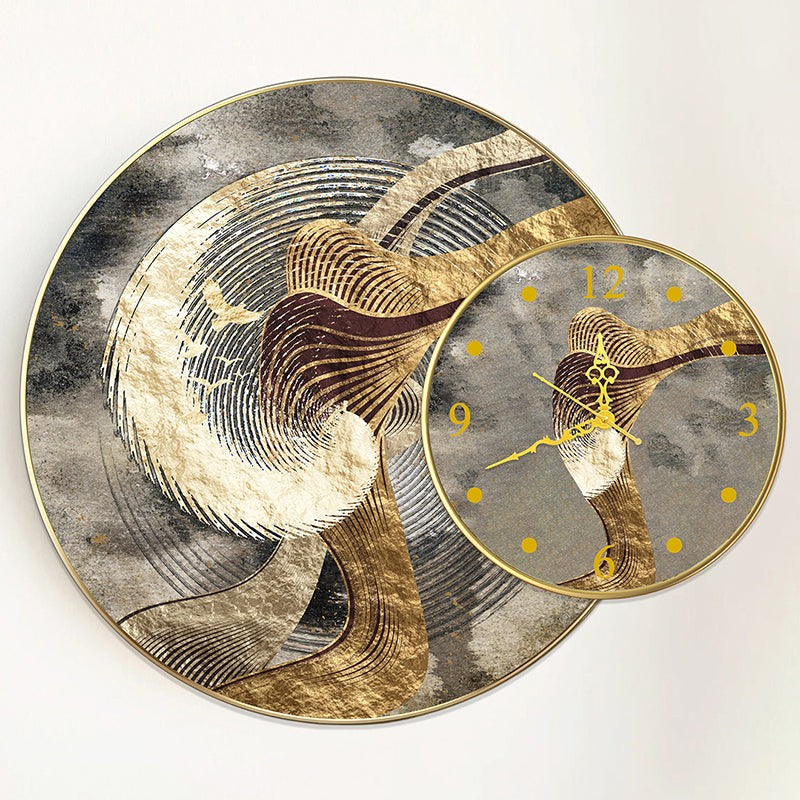 Auric Myths Wall Art With Analog Clock media 5