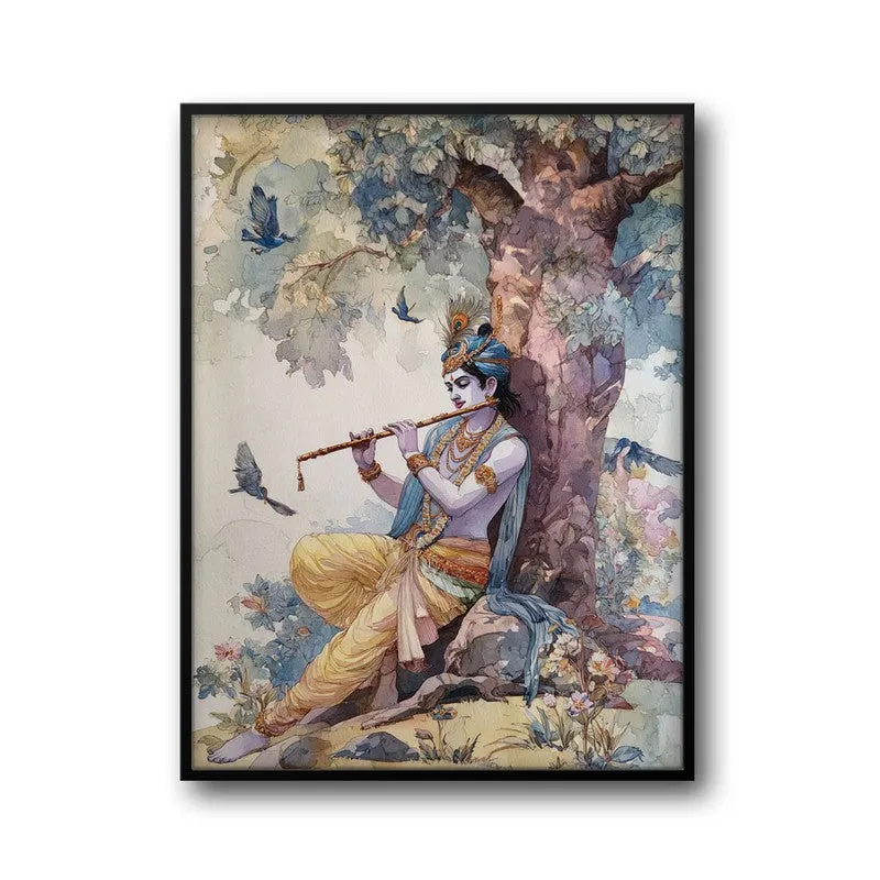 Vrindavan Bihari Lord Krishna Blissful Archival Paper Wall Art media 7