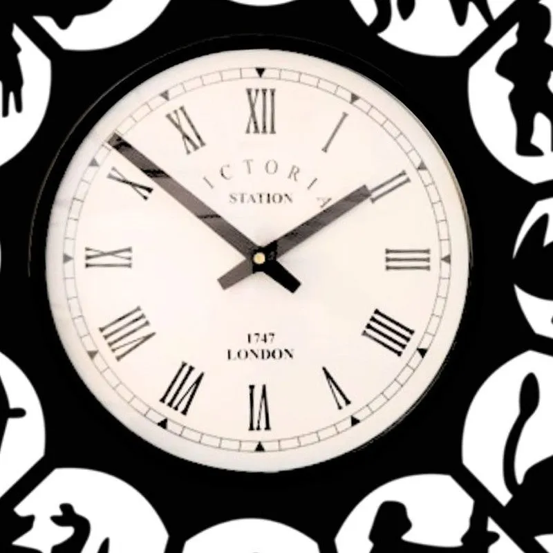 Zodiac Steel Analog Wall Clock - Black media 5