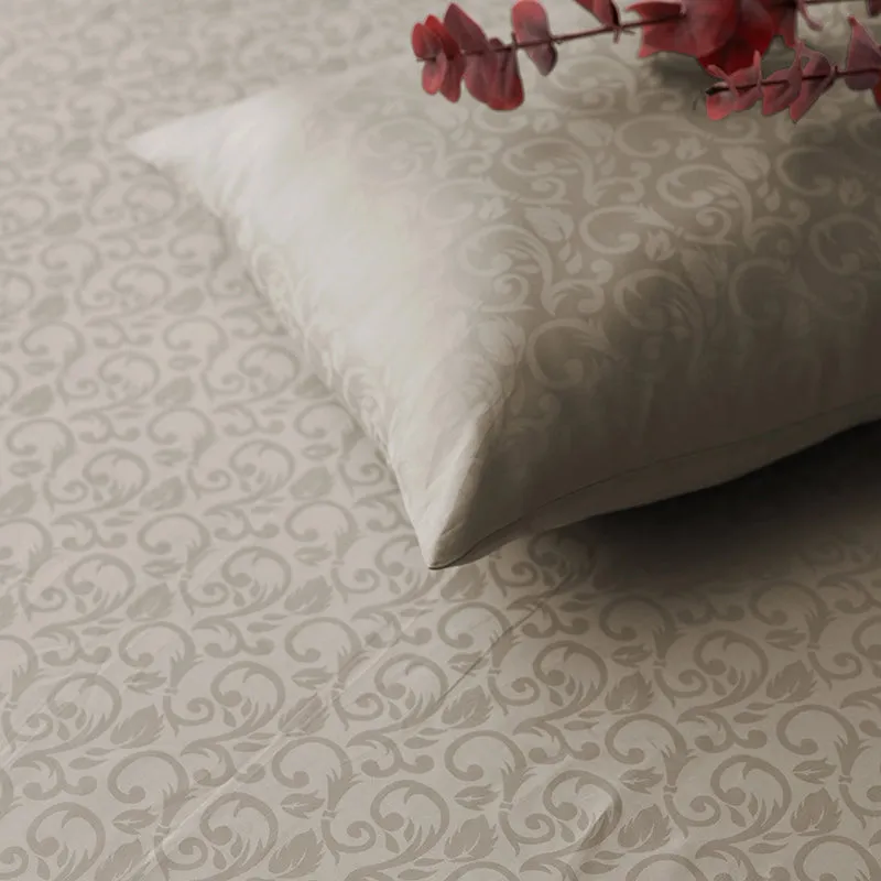 Coral Bloom Jacquard Pillow Cover (Beige) - Set Of Two media 5