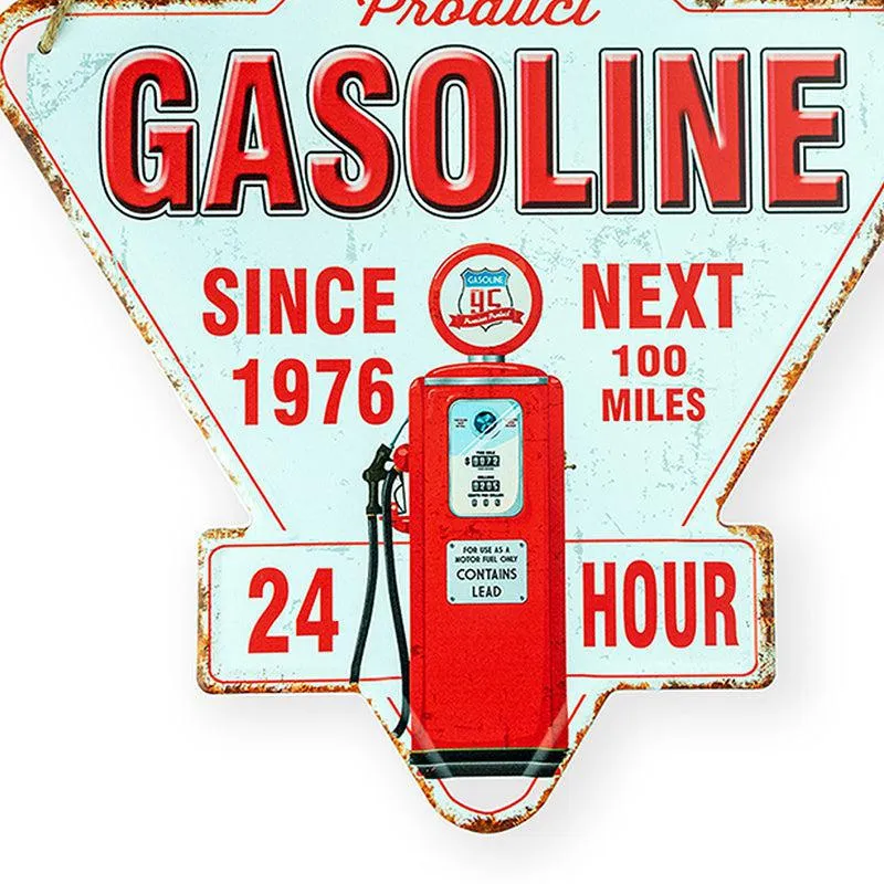 Gasoline Since 1976 Retro Metal Wall Accent media 4