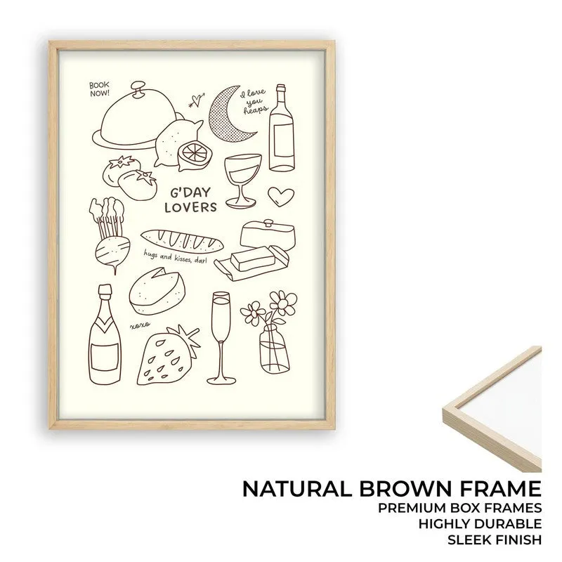 MealDoodle Archival Canvas Wall Art - Brown media 9