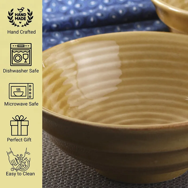 Sierra Ceramic Serving Bowl (700 mL/Beige) - Set Of Two media 7