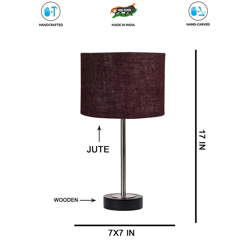 Sienna I Rodin Wooden Table Lamp - Brown,Silver,Black media 7