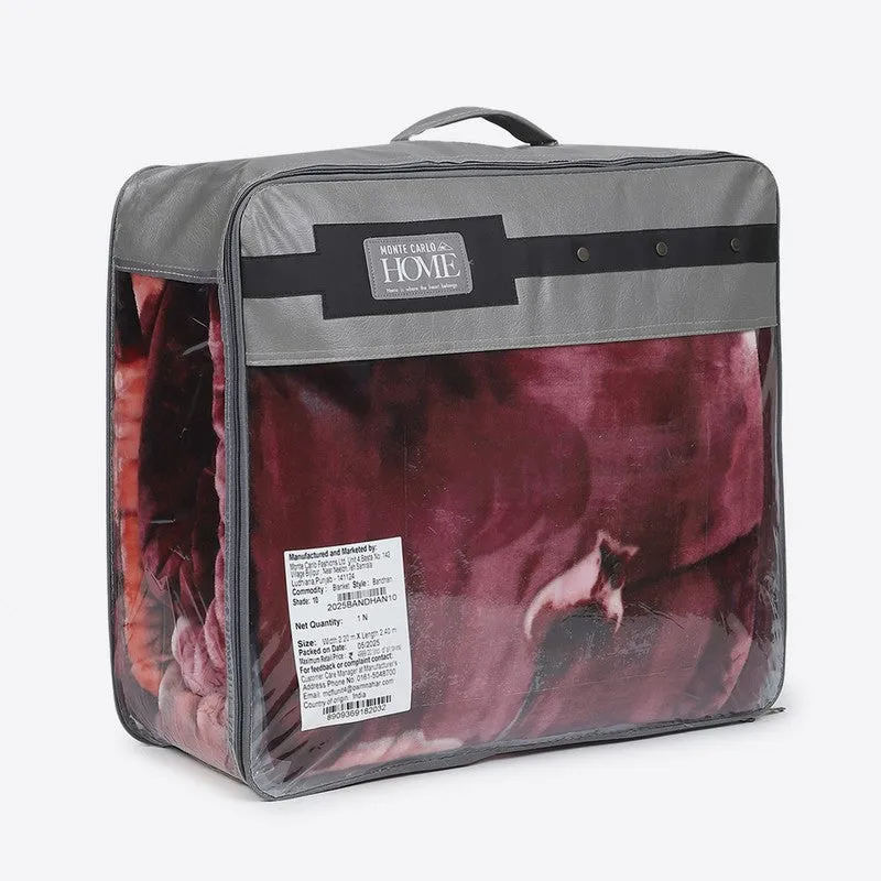 Monte Carlo Crimson Whisper Blanket (Red) - 947 GSM media 7