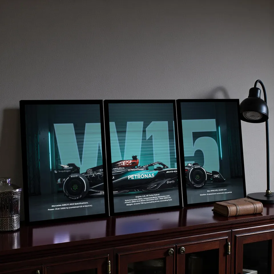 Speed Vector Wall Art & Painting - Set Of Three media 5