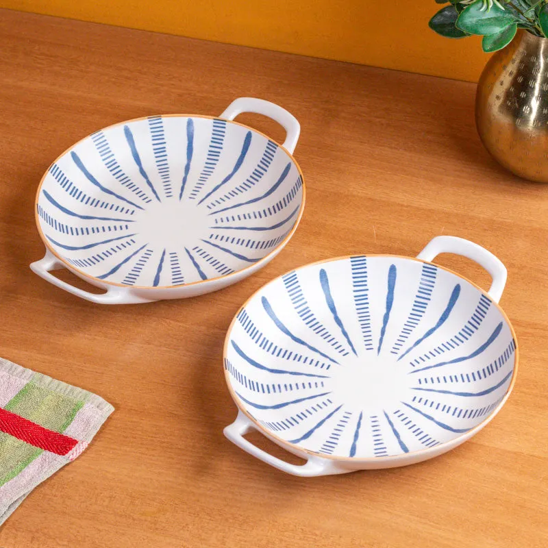 Azure Shell Porcelain Platter - Set Of Two media 1