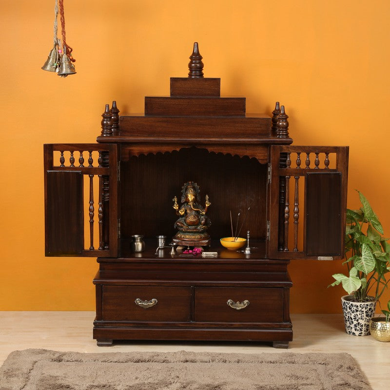 Devotion Space Teak Wood Mandir