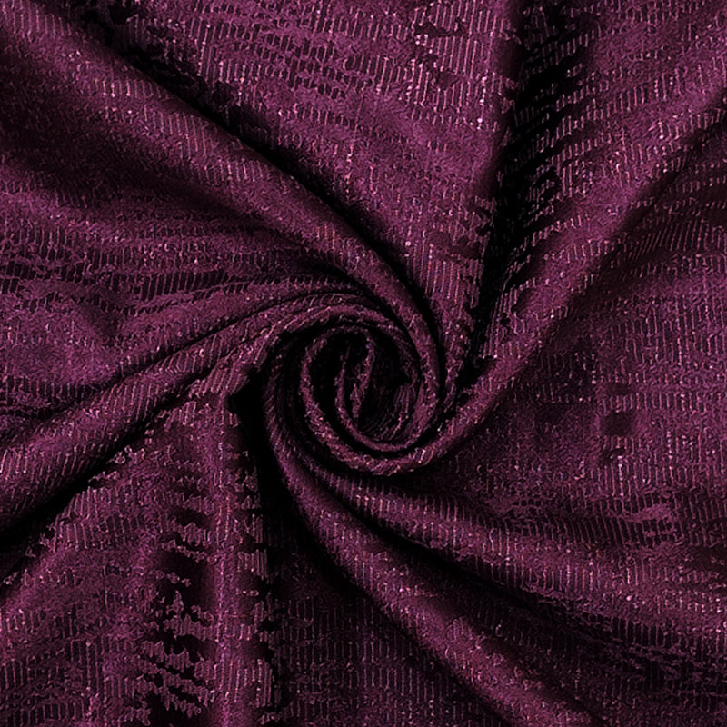 Clover Jaquard Blackout Curtain (Violet) - Set Of Two media 5