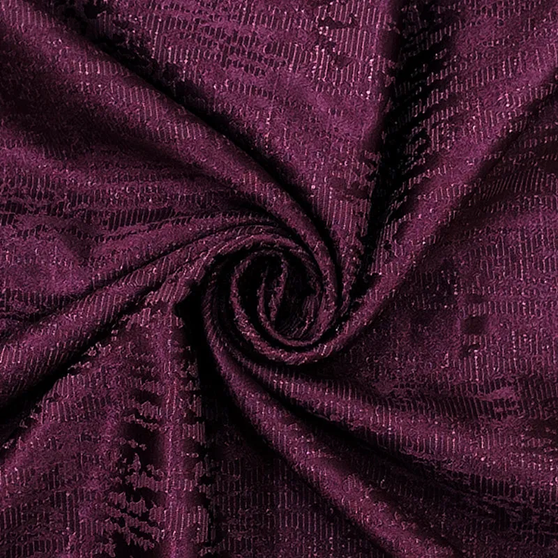 Clover Jaquard Blackout Curtain (Violet) - Set Of Two media 5