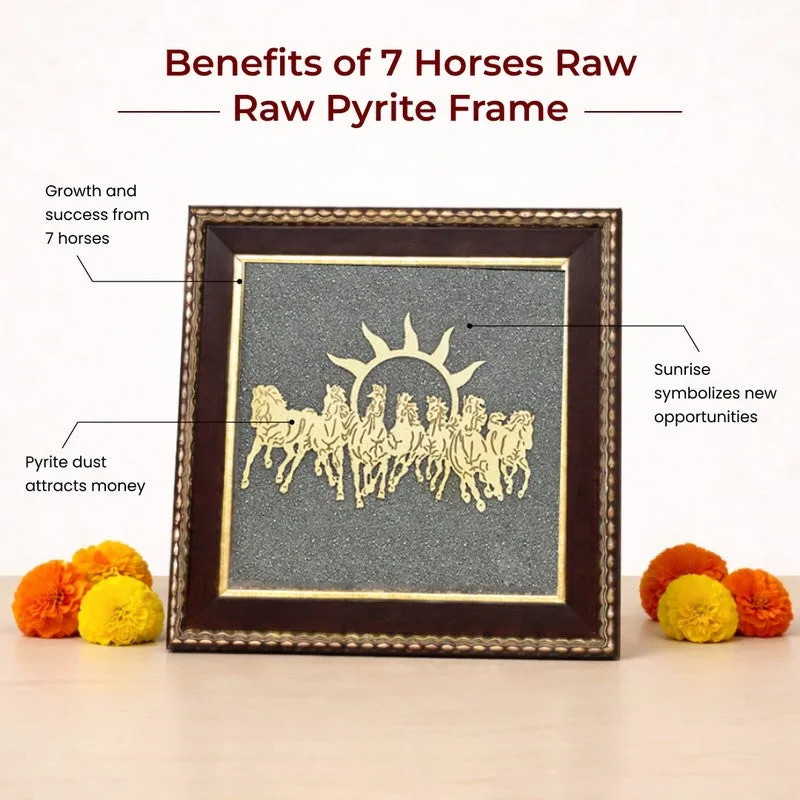 Suriya Dev On Golden Seven Horses Chariot Wall Art media 7