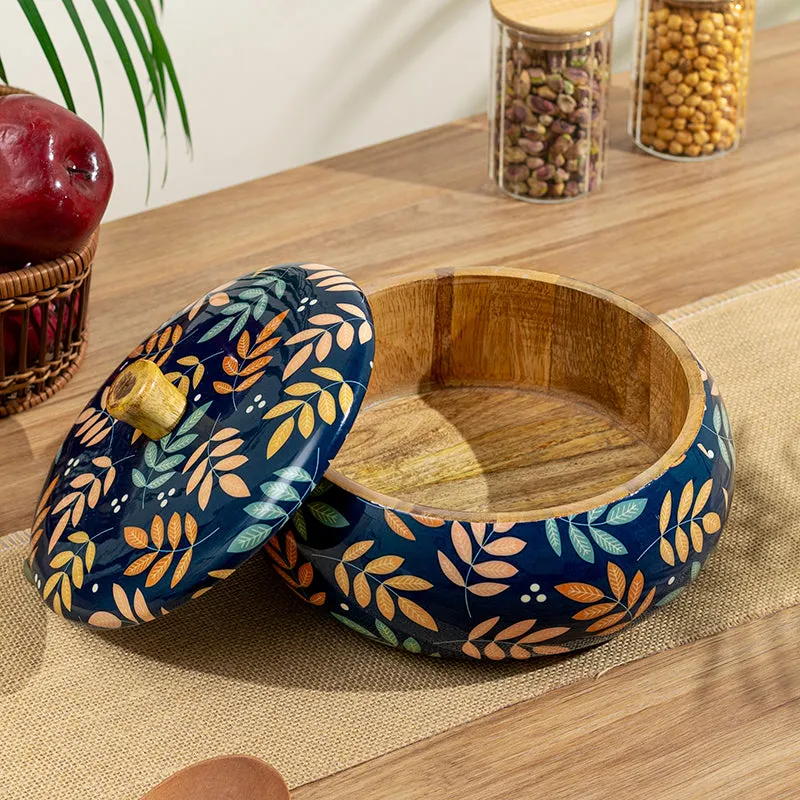 Floral Fable Mango Wood Casserole media 1