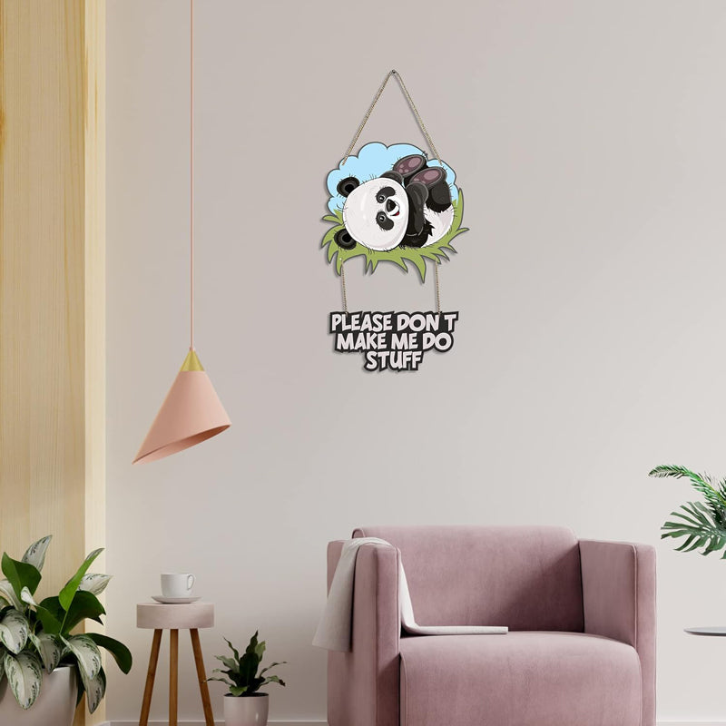 Tired Panda Polyester & MDF Wall Hanging